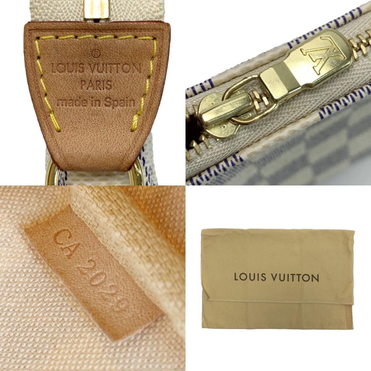Louis Vuitton Pochette Azur Damier Pouch Cloth — view 7