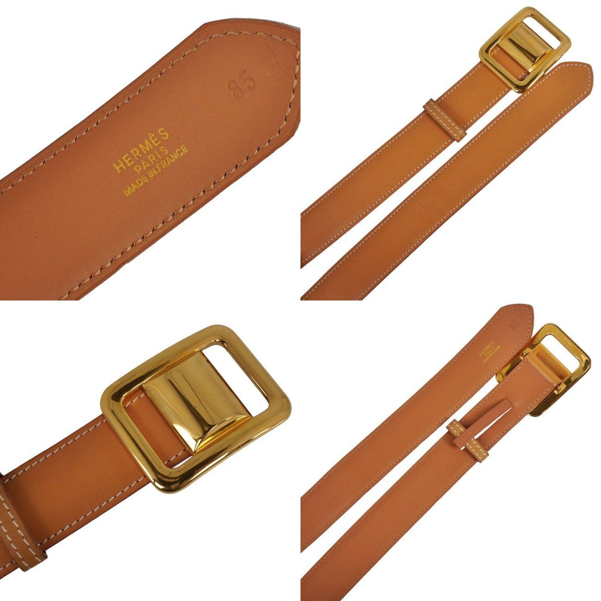 Hermes Belt Martin Margiela Era Leather Buckle Les — view 5