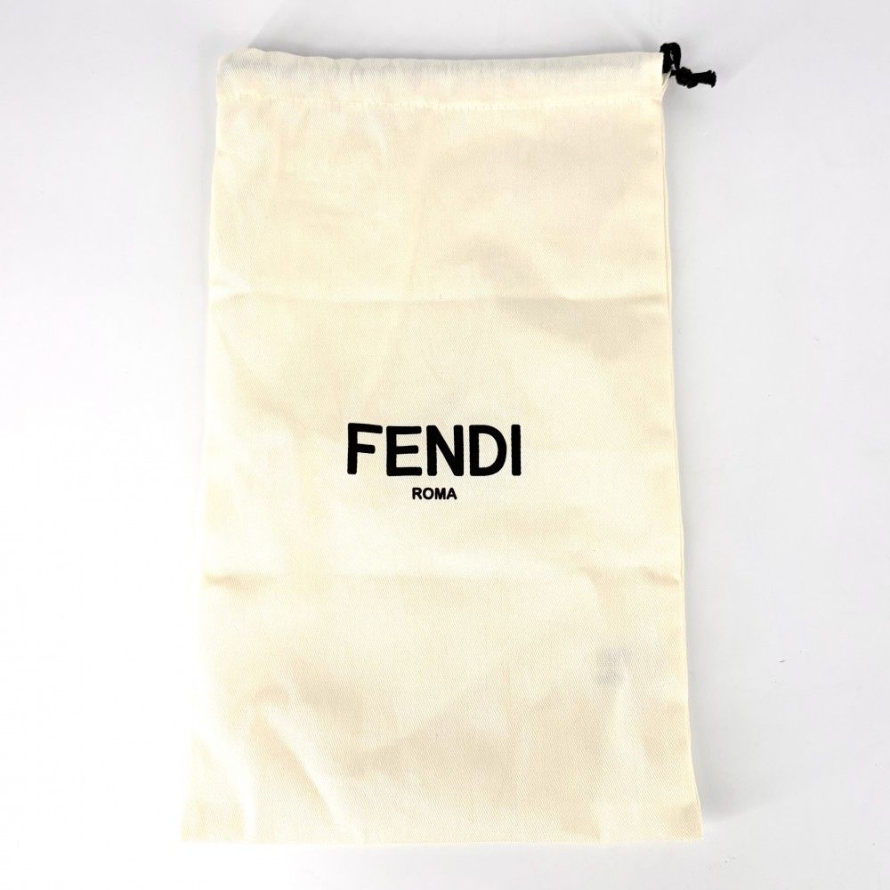 Fendi Shoulder Bag Nano Fast Charm Chain Leather Black Gold — view 8