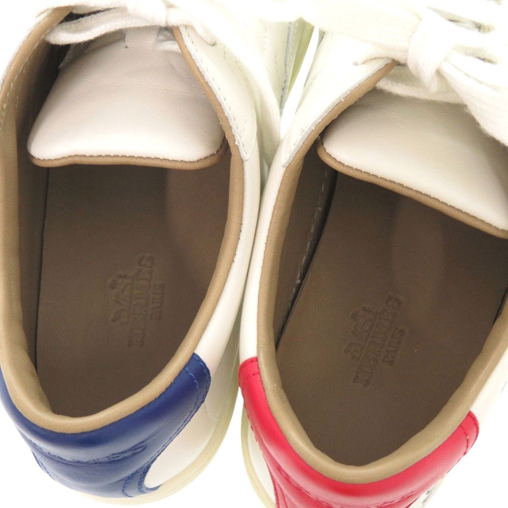 Hermes Low-Cut Sneakers Quicker Pegasus Pop Leather White 36 — view 8