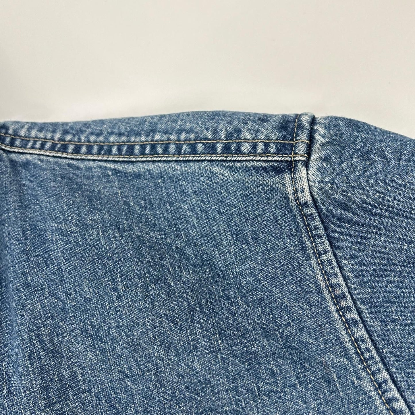 Celine Blue Cotton 100 Union O-chien Wash Denim Cropped Shirt XS — view 8