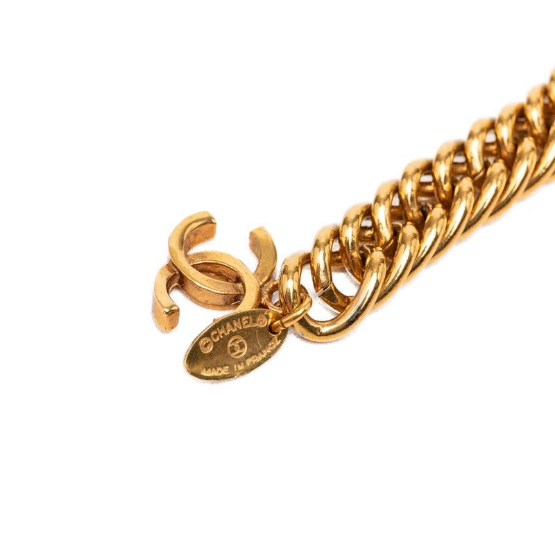Chanel Vintage CC Logo Lion Motif Chain Belt Gold Plated — view 5