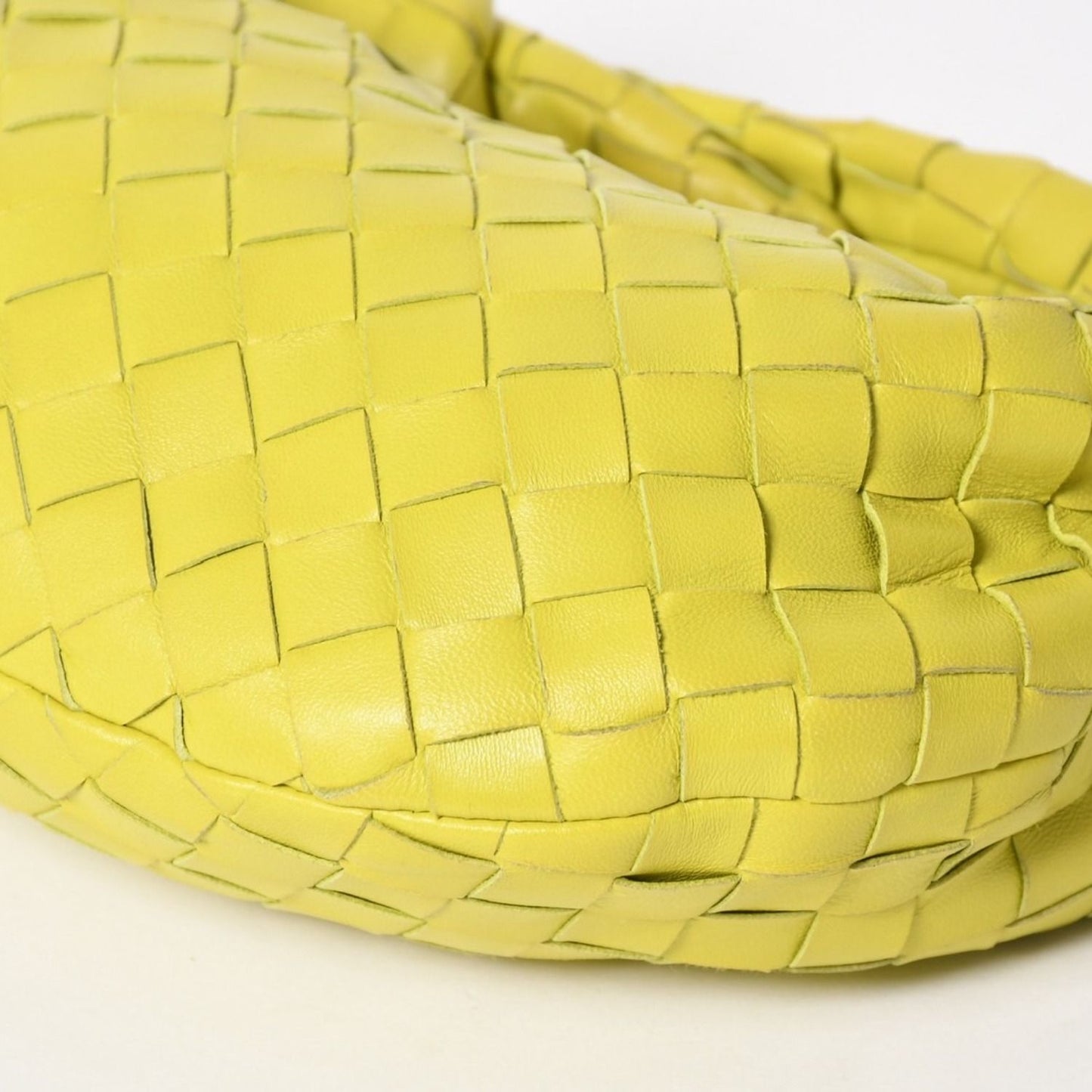 Bottega Veneta Mini Jodie Handbag Intrecciato Yellow Green — view 8