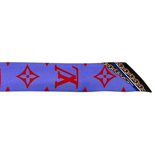 Louis Vuitton Ribbon Scarf Bandeau BB Ultimate Blue Orange Red Monogram Already — view 8