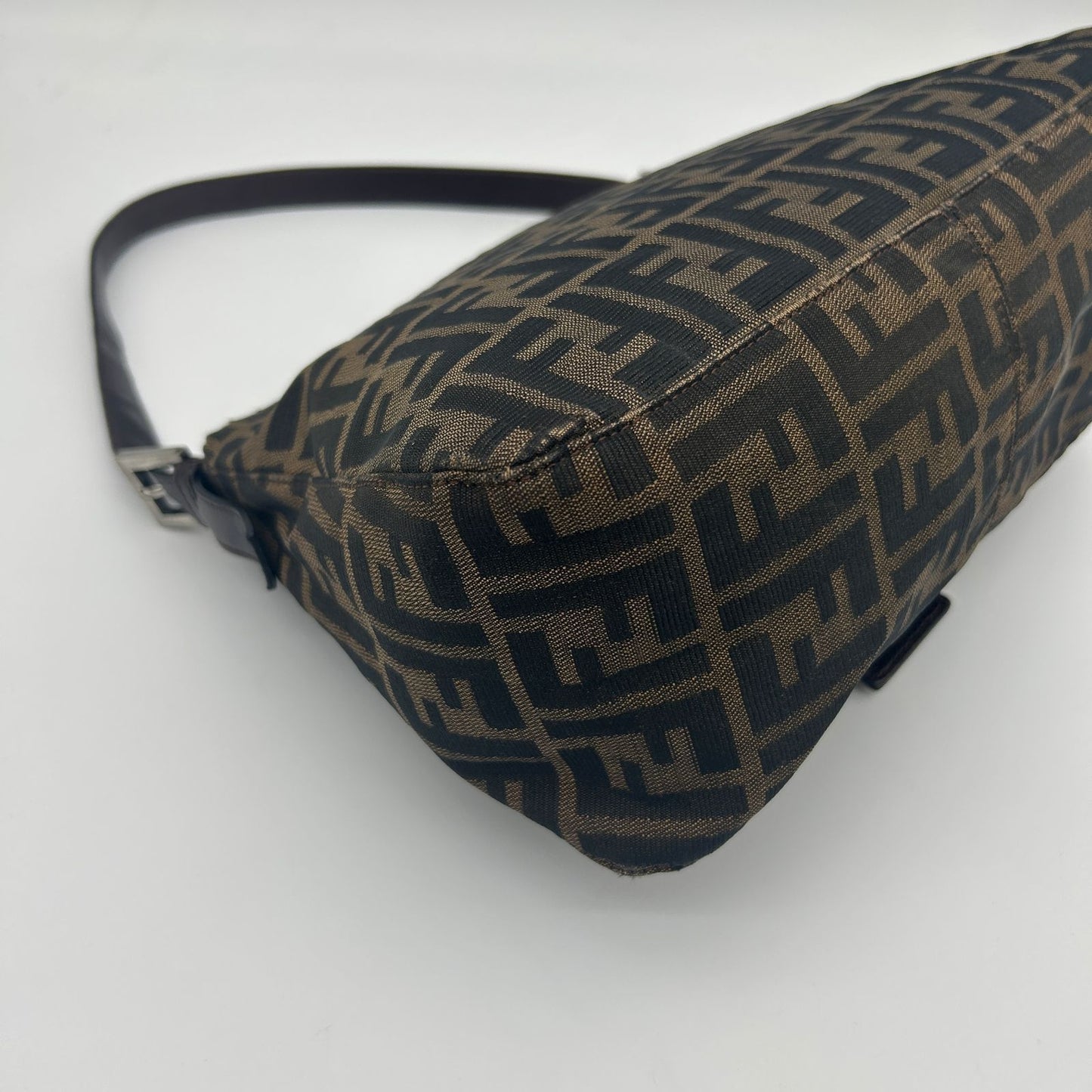 Fendi Zucca Shoulder Bag Canvas Leather Brown — view 8