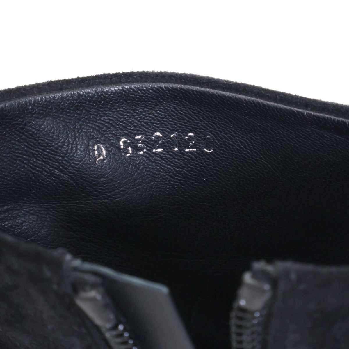 Chanel CC Logo Suede Side Zip Short Boots — view 8