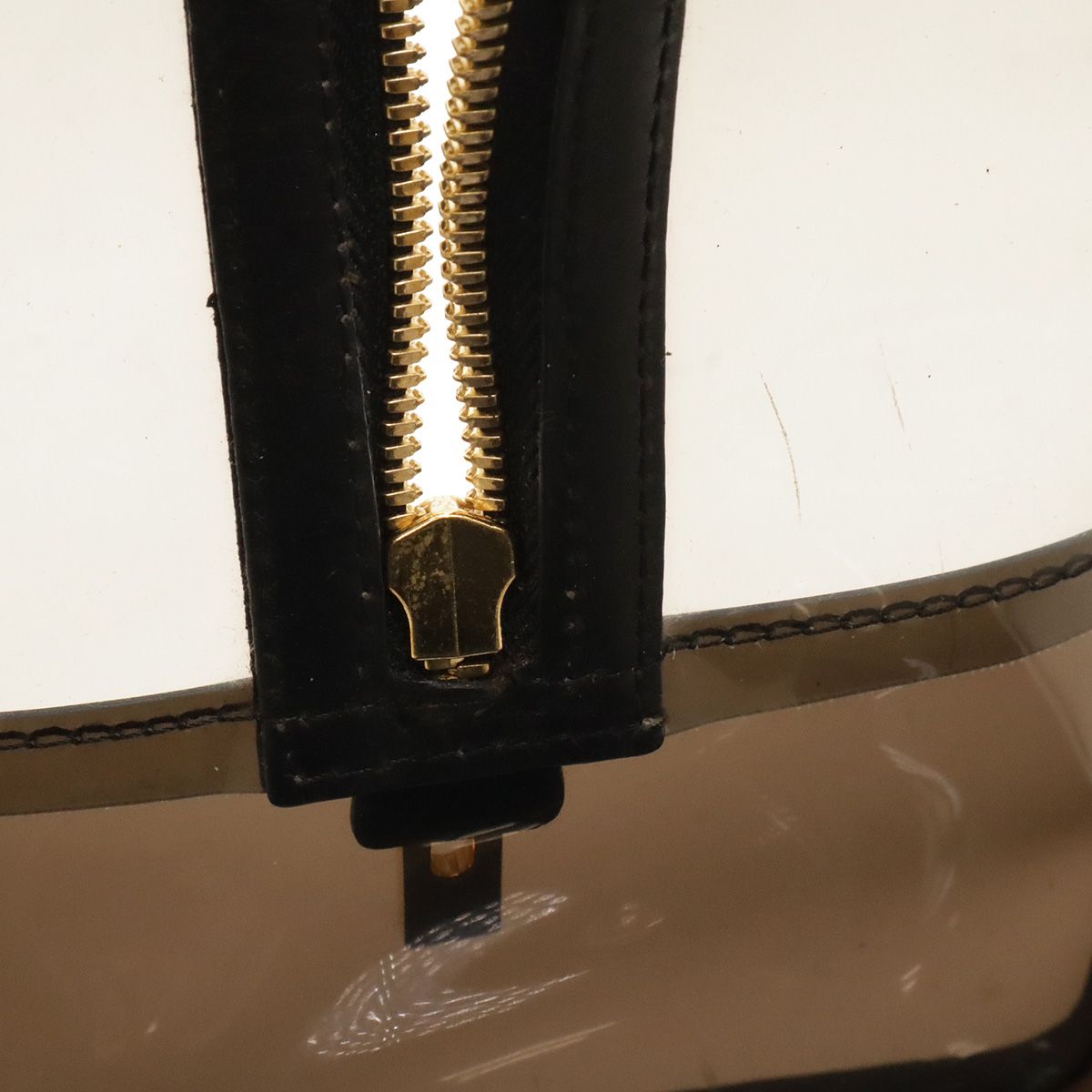 Loewe Amazona 36 Anagram Tote Bag Vinyl Leather Clear Black Gold — view 8
