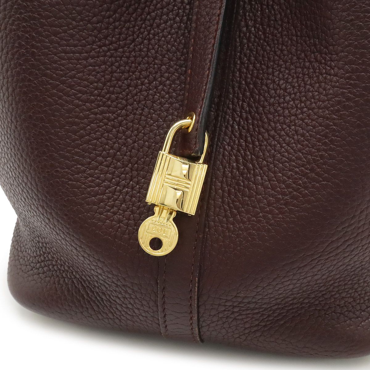 Hermes Picotin Lock 22 Handbag Taurillon Clemence Leather Rouge Ash Orange — view 8