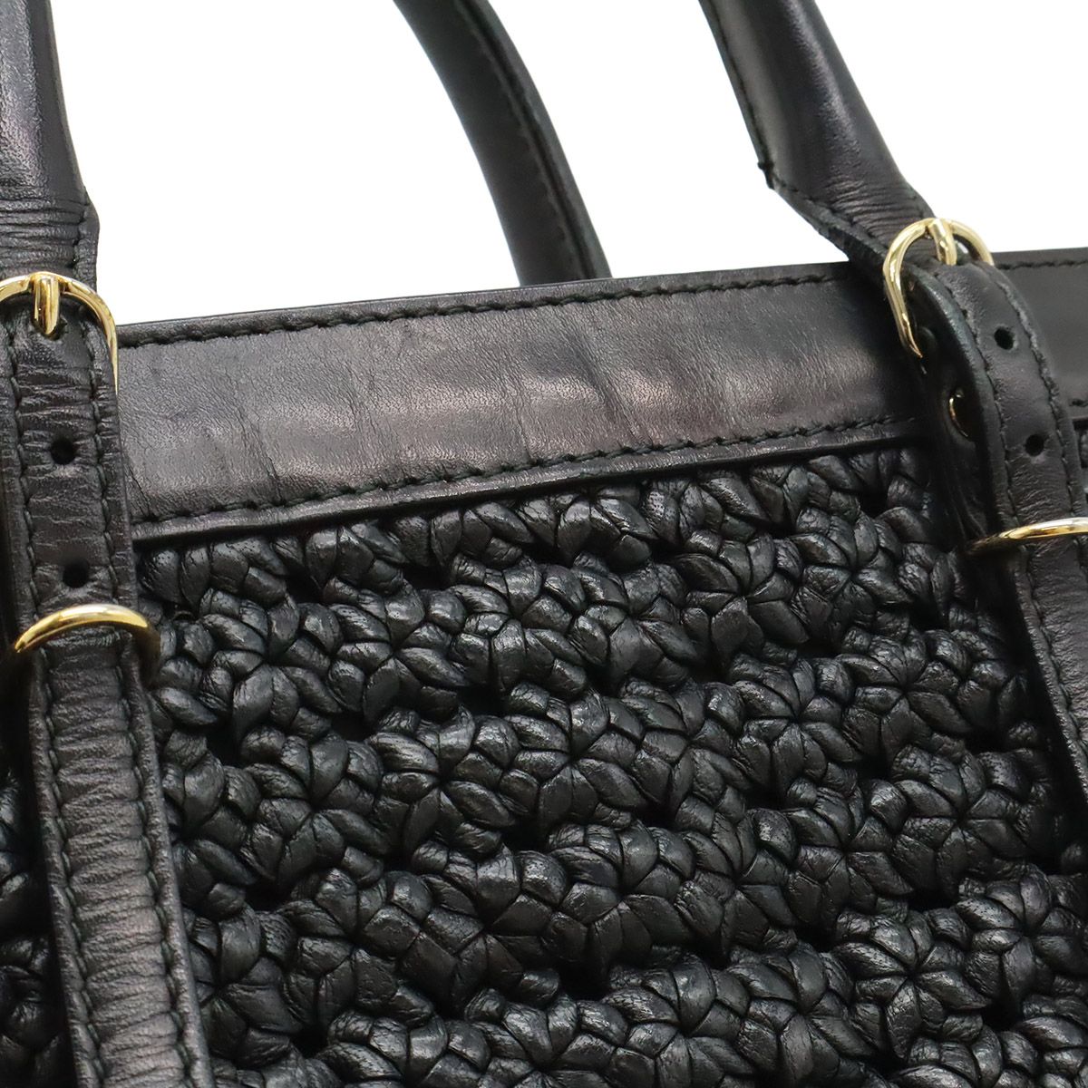 Balenciaga Mini Paper 2-Way Shoulder Bag Crossbody Leather Black Gold Mirror — view 8