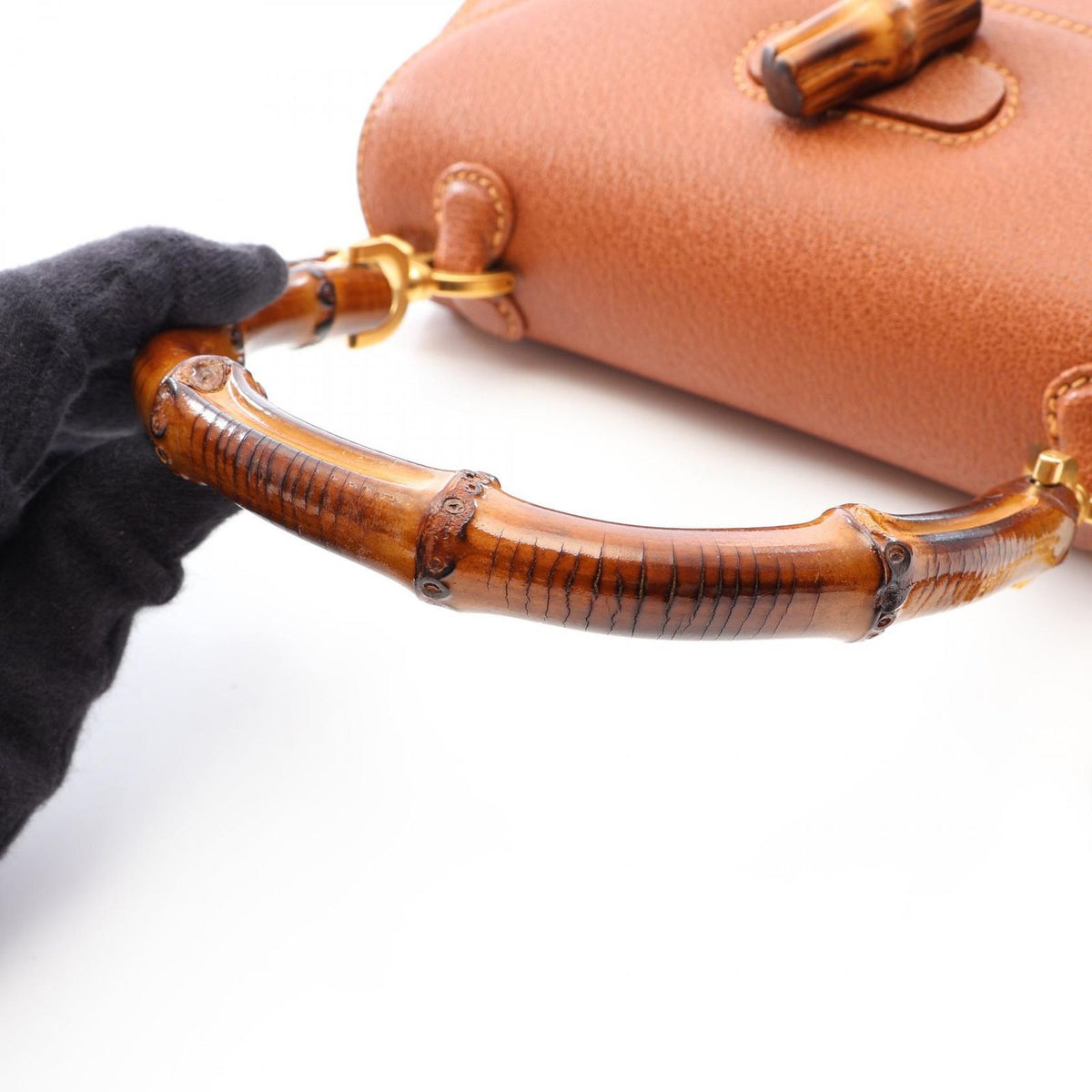 Gucci Handbag Bamboo 2-Way 000 14 Brown Leather Shoulder Bag — view 8
