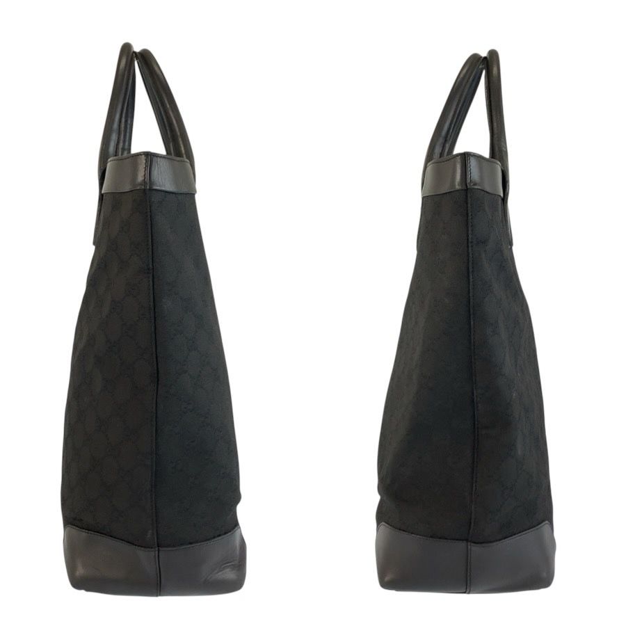 Gucci Black GG Canvas Leather 002 Tote Bag — view 8