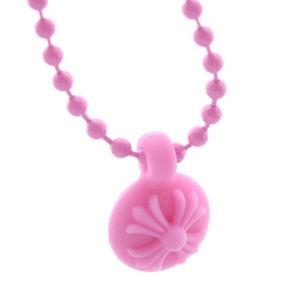 Chrome Hearts Rubber CH Ball Cross Silicone Necklace Pink — view 6