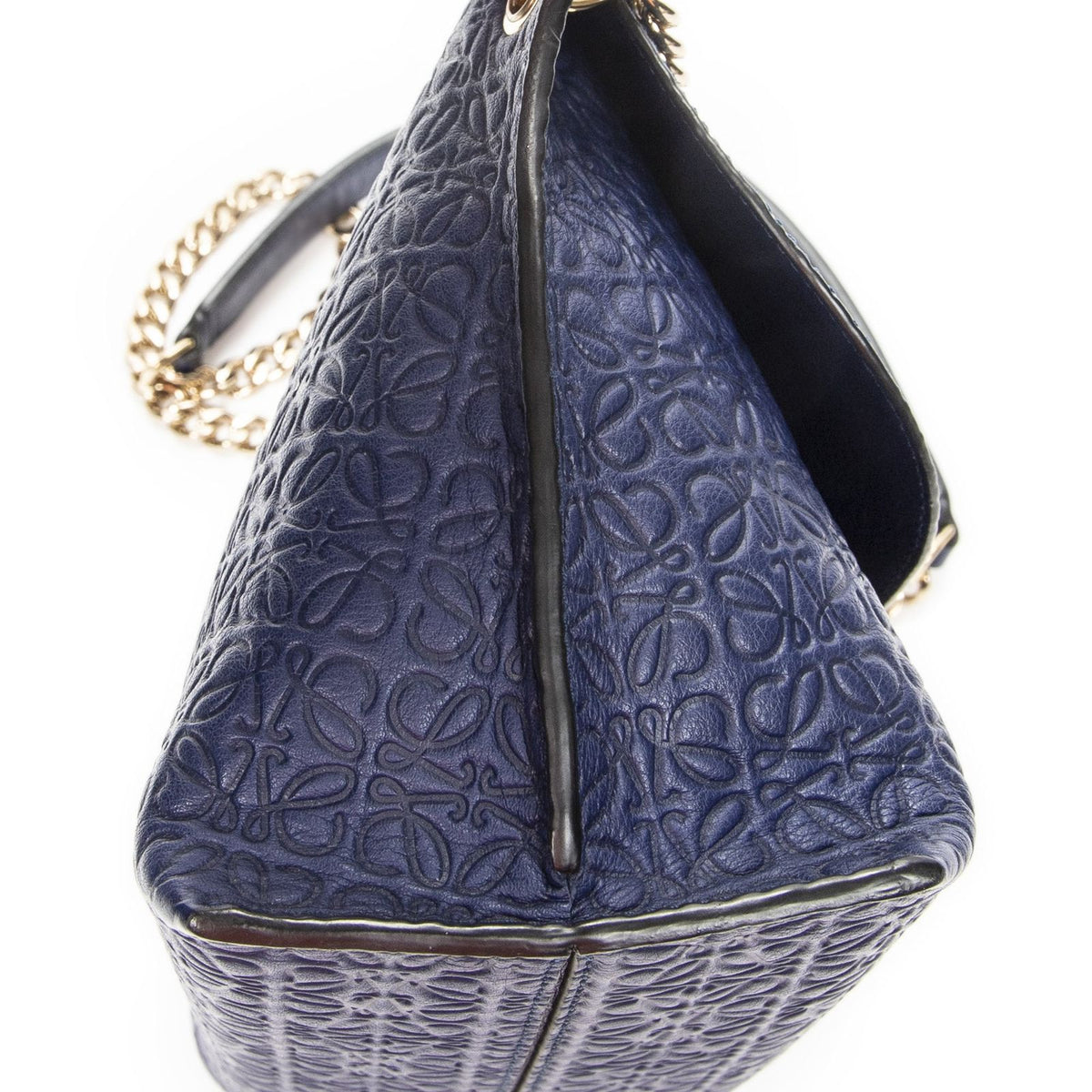 Loewe Anagram Avenue Crossbody Navy Animal Embossed Leather — view 8
