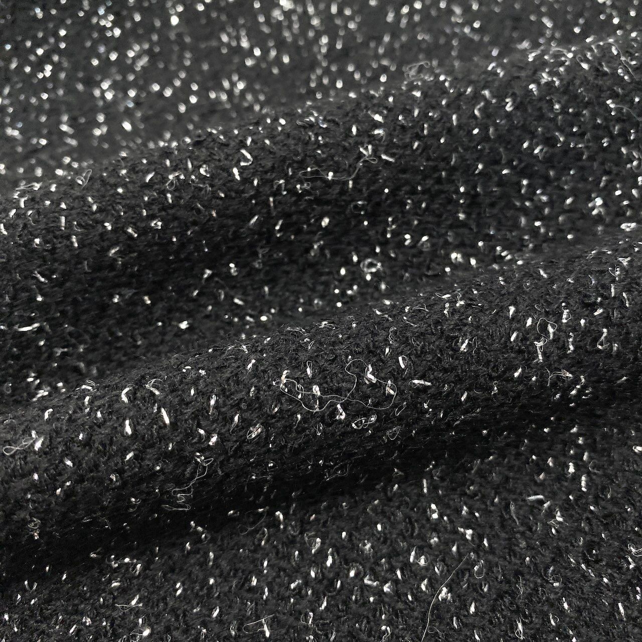 Saint Laurent Tweed Tailored Jacket Lame Knit Leather Piping Blend France 42 — view 8