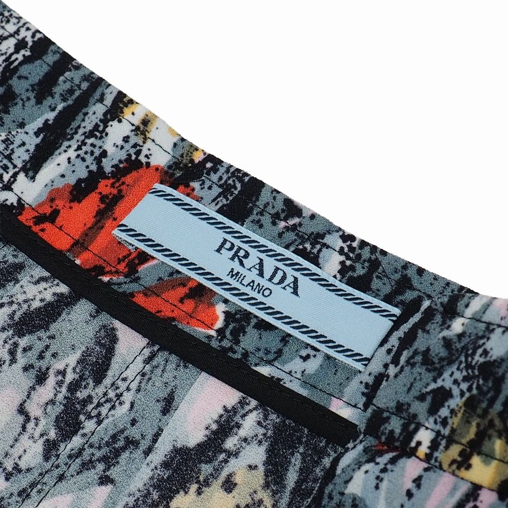 Prada Skirt Flower Print Pleated — view 8