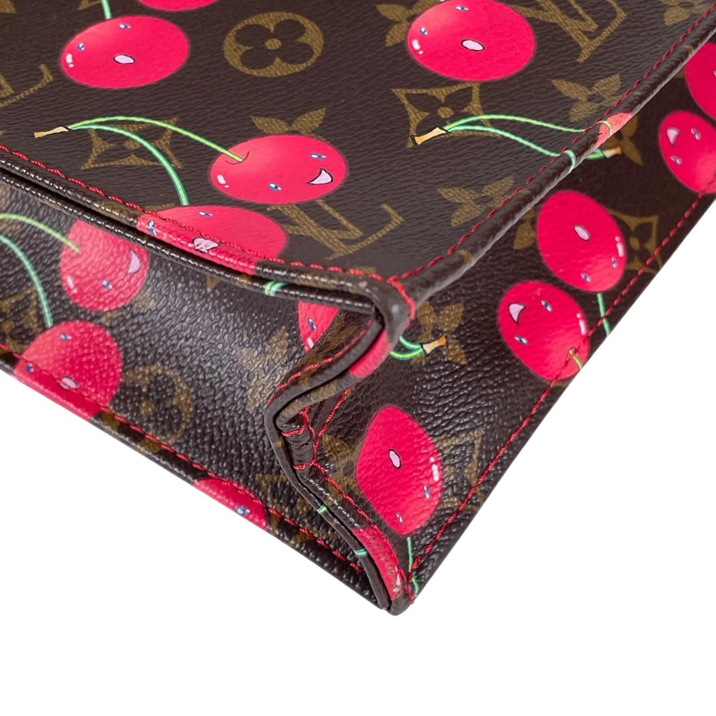 Louis Vuitton Monogram Cherry Sac Plat Handbag Canvas Multicolor — view 8
