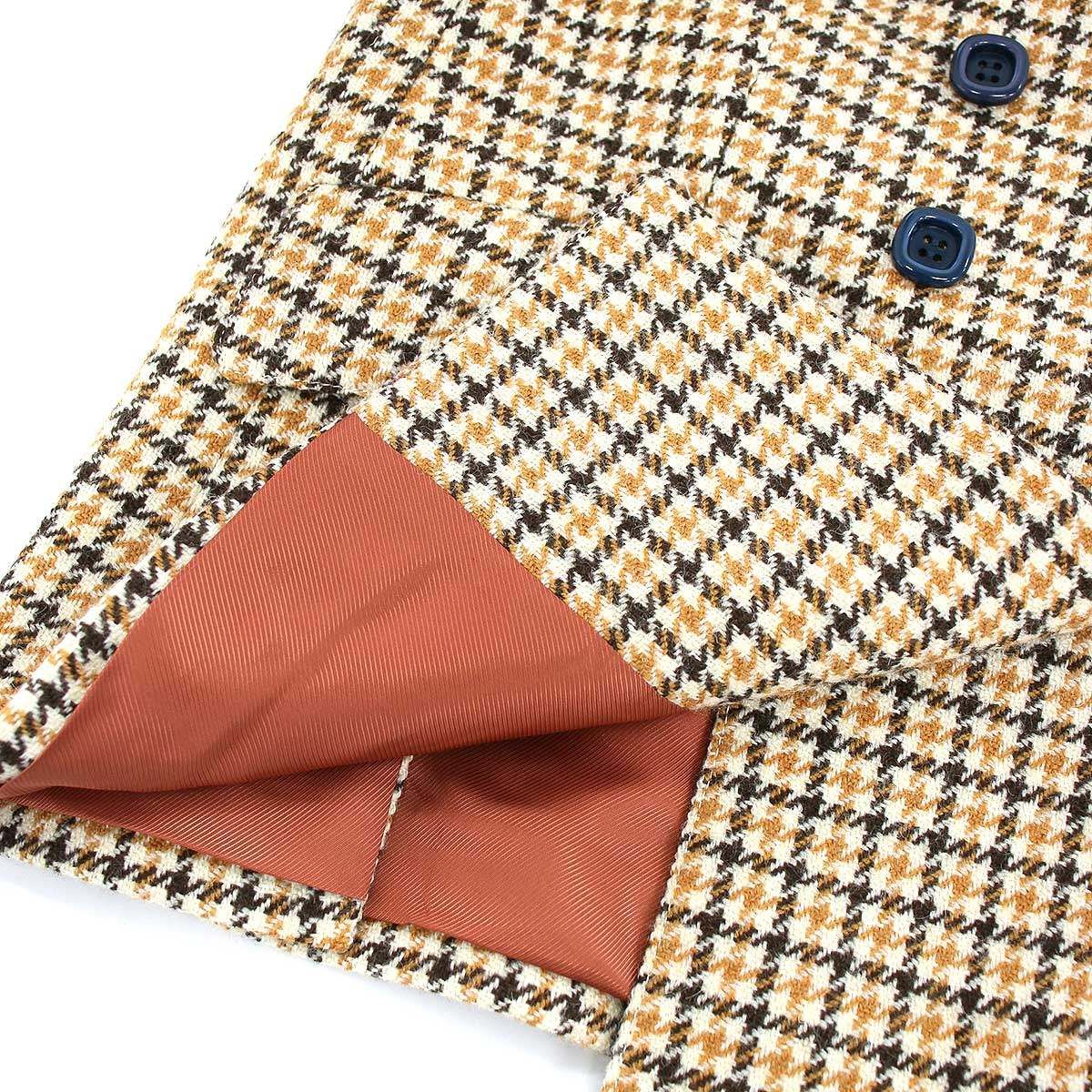 Gucci Houndstooth Square Double Button Jacket Beige 38 — view 6