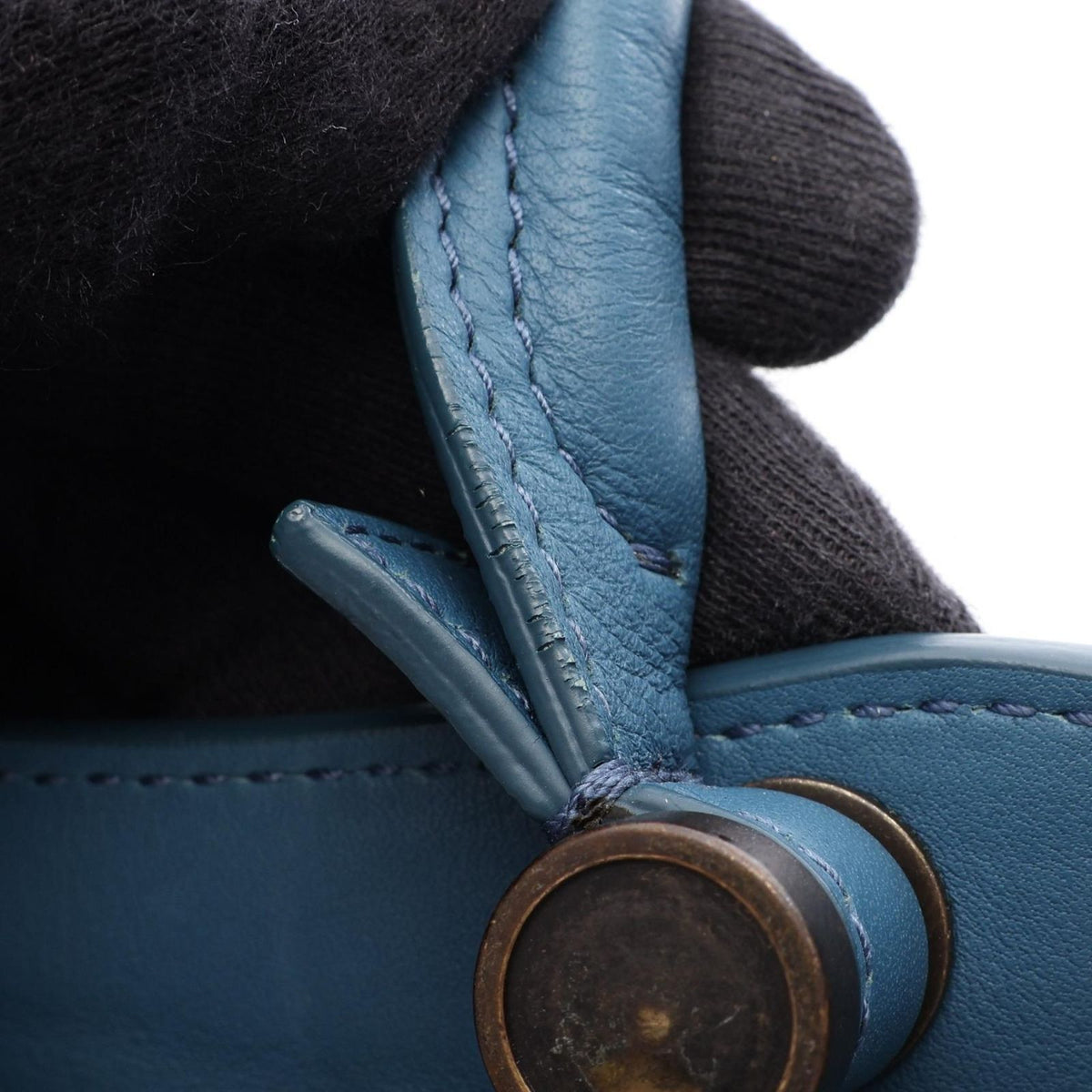 Balenciaga Handbag Blackout City S Black Out S 2-Way Blue Leather — view 8