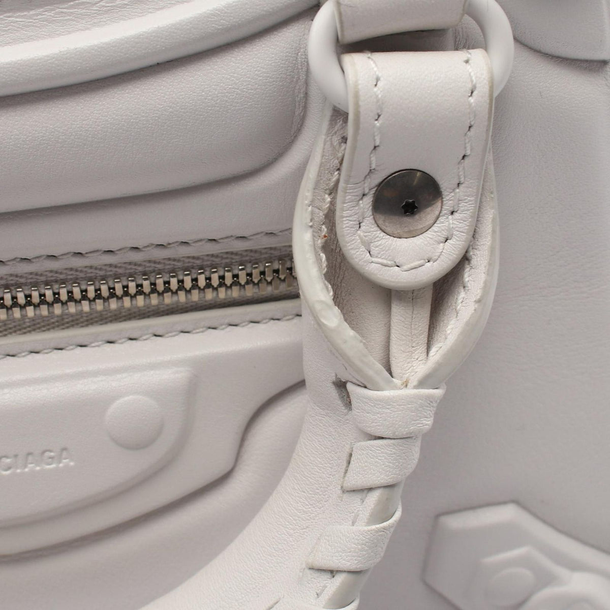 Balenciaga Handbag Neo Class City Mini 2-Way White Leather Neo Classic — view 8