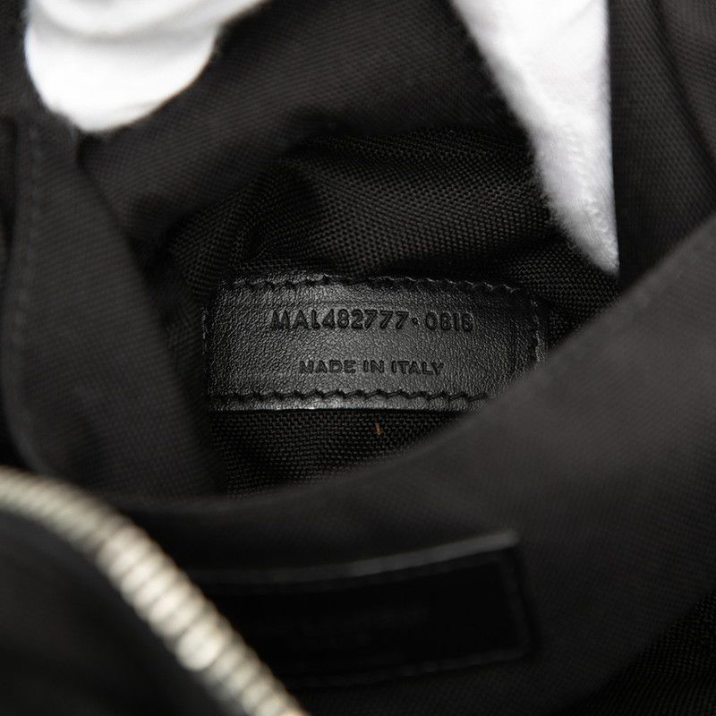 Saint Laurent Rivington Crossbody Shoulder Bag Black Canvas Leather — view 6