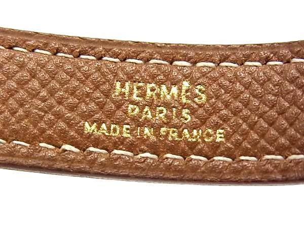 Hermes Glove Holder Nomad Brown Leather Gold Gloves — view 3