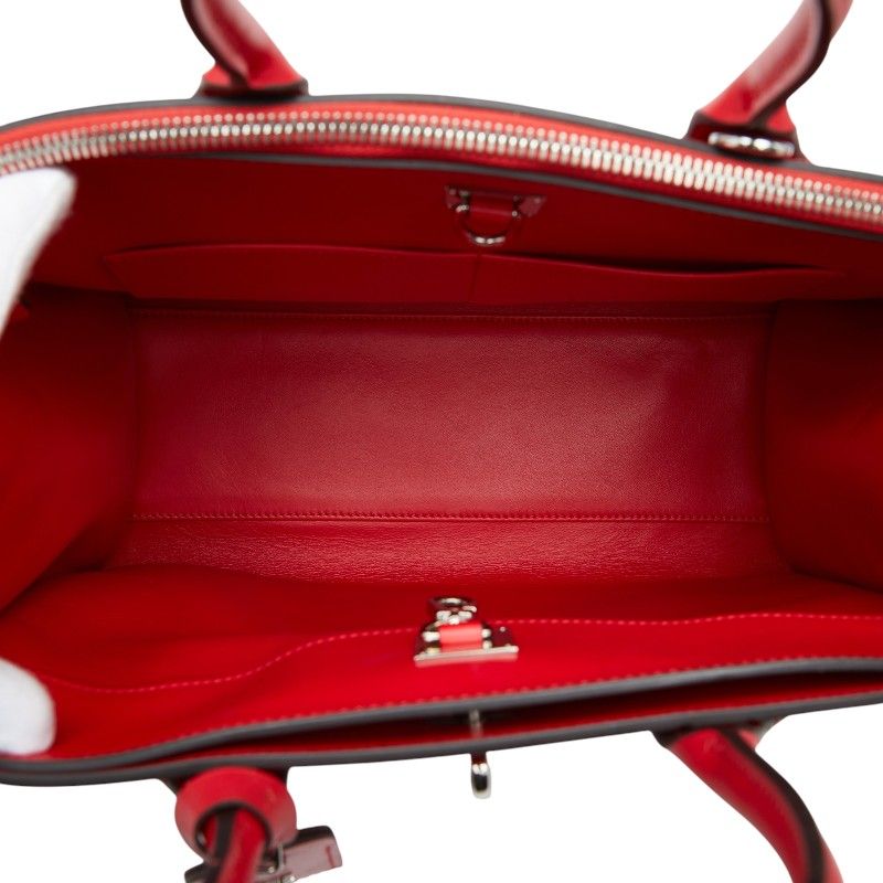 Louis Vuitton City Steamer MM Handbag Red Leather — view 8