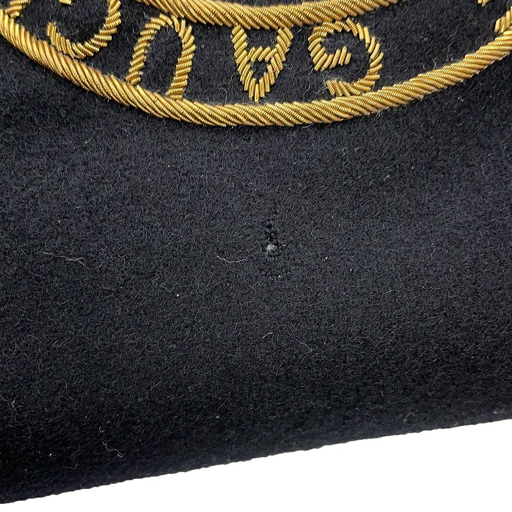 Saint Laurent Paris Pouch Rive Gauche Embroidered Wool Black — view 8