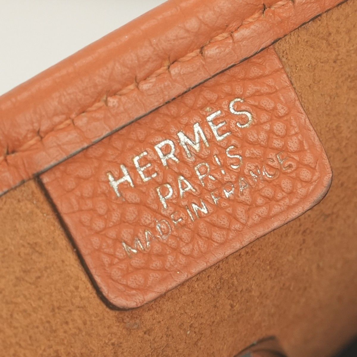 Hermes Vespa TPM Shoulder Bag Epsom Orange Silver Veau — view 8