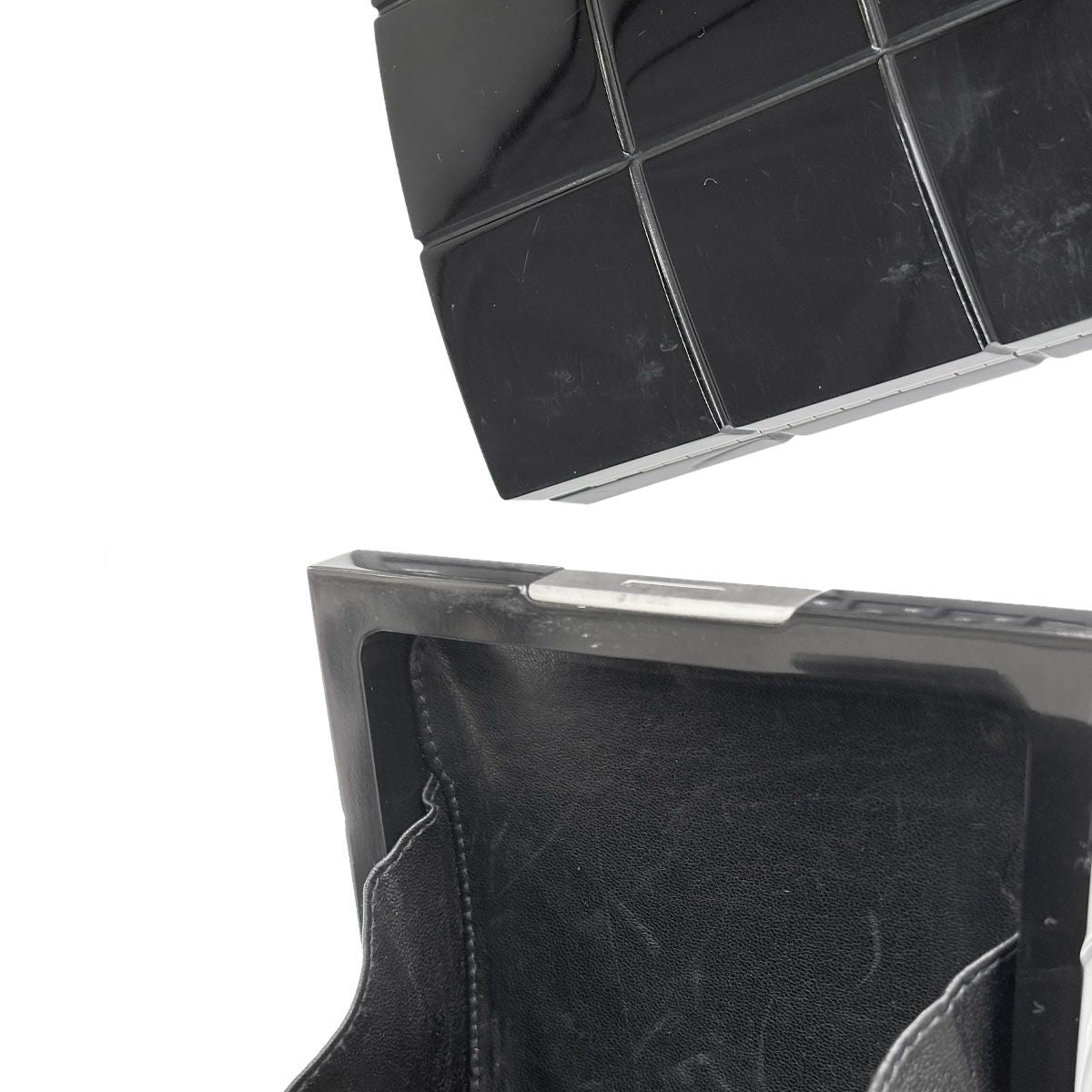 Chanel Chain Clutch Plastic Lambskin Black Chocolate — view 8