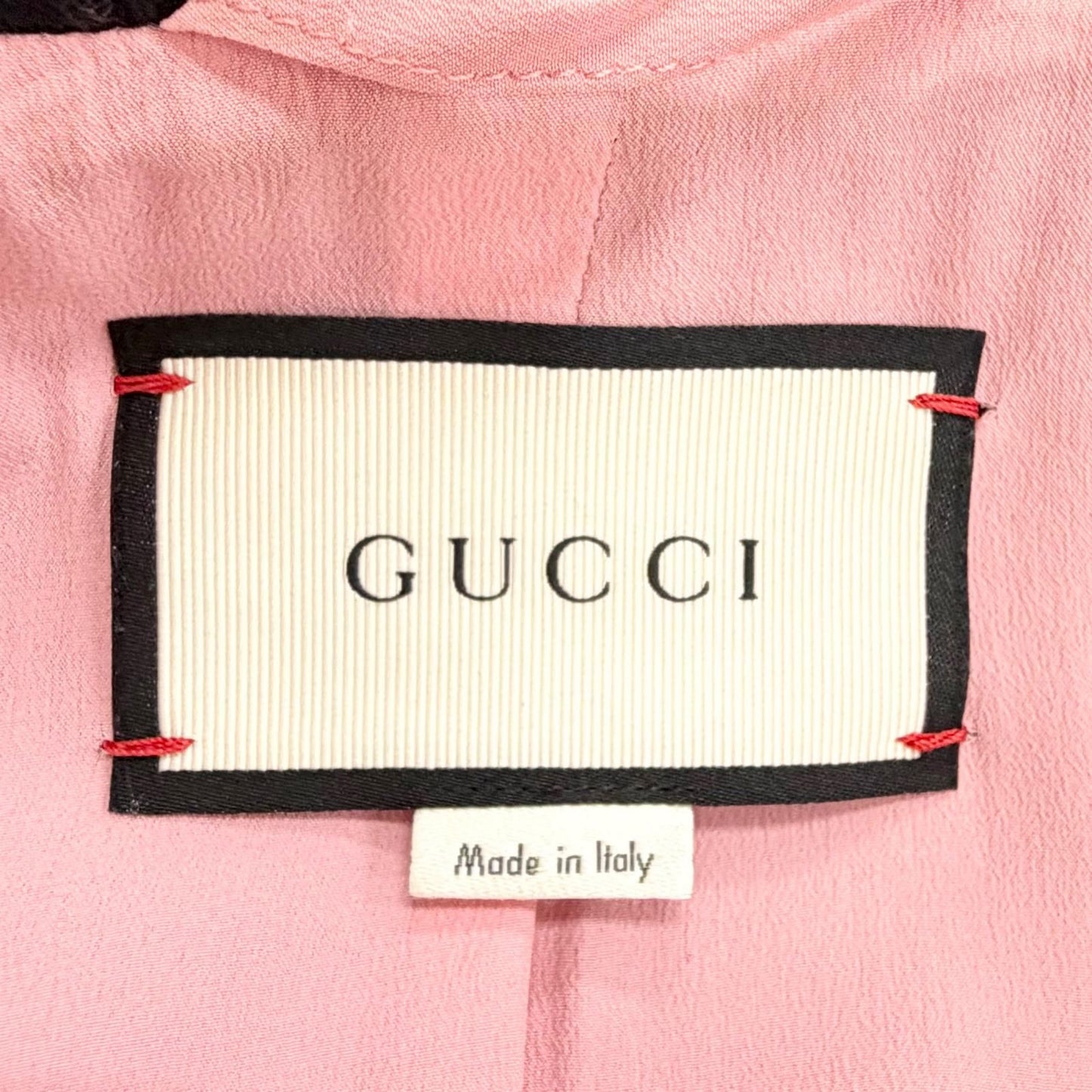Gucci Wool Mink Interlocking G Pearl Button Frill Coat — view 8