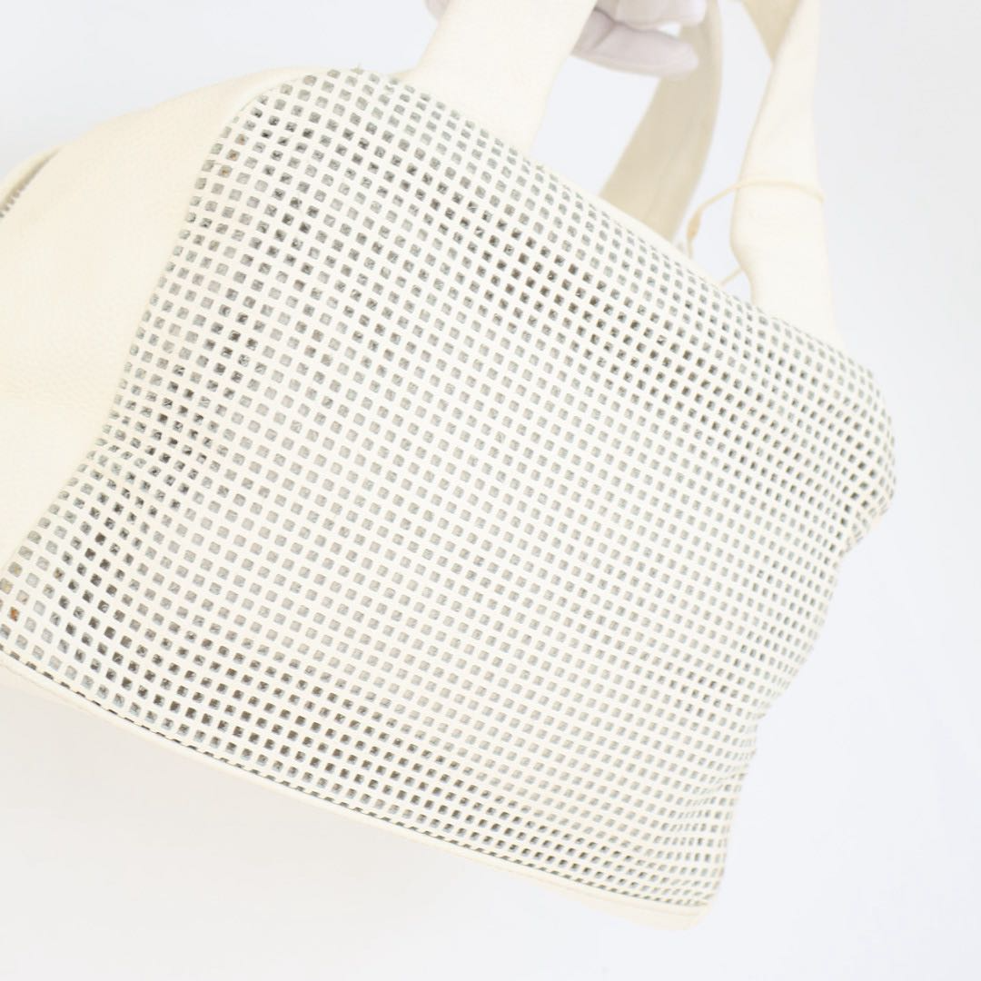 Chanel Perforated Handbag White Mini — view 8