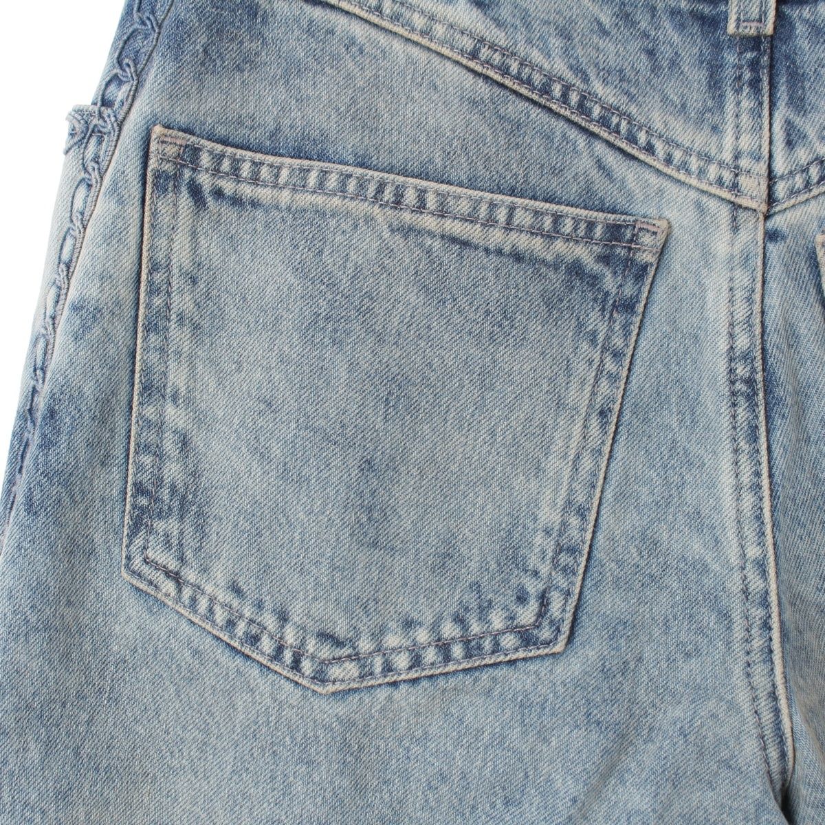 Chanel Cotton Chain Motif Denim Culottes Pants Indigo 36 — view 8
