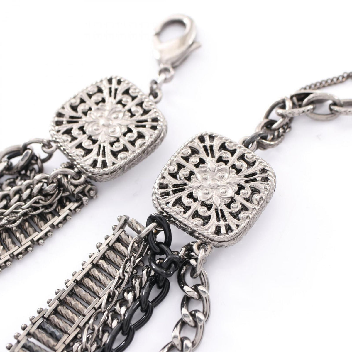Chanel Necklace CC Logo 10 Rows Stainless Steel — view 8