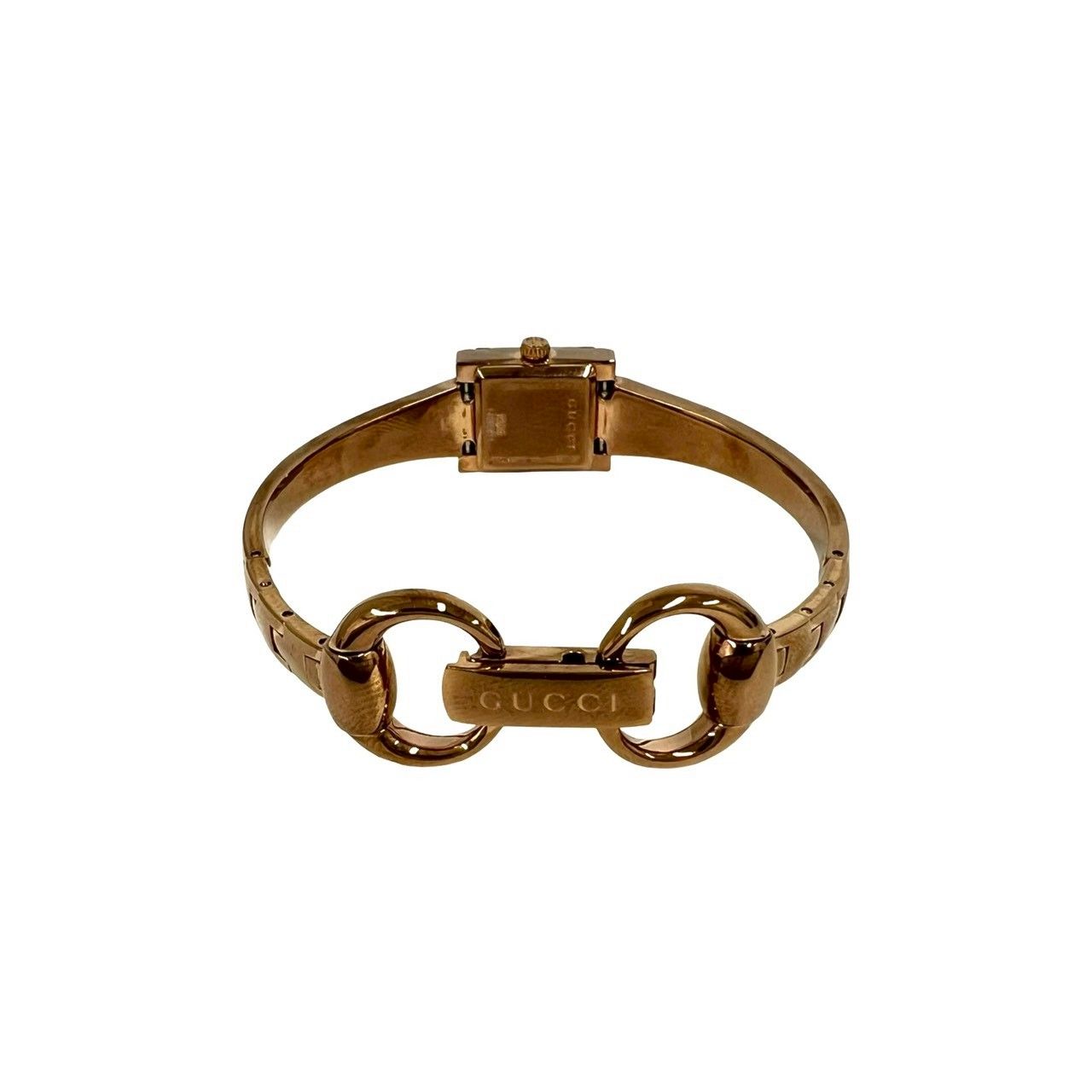 Gucci with Case Frame Collection Stainless Steel Quartz Watch Pink Gold — view 8
