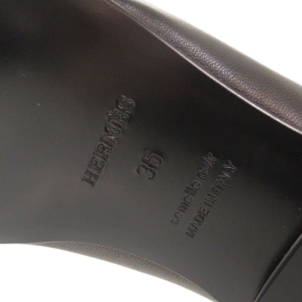 Hermes Ballet Shoes Liz Nappa Leather Black 35 — view 8
