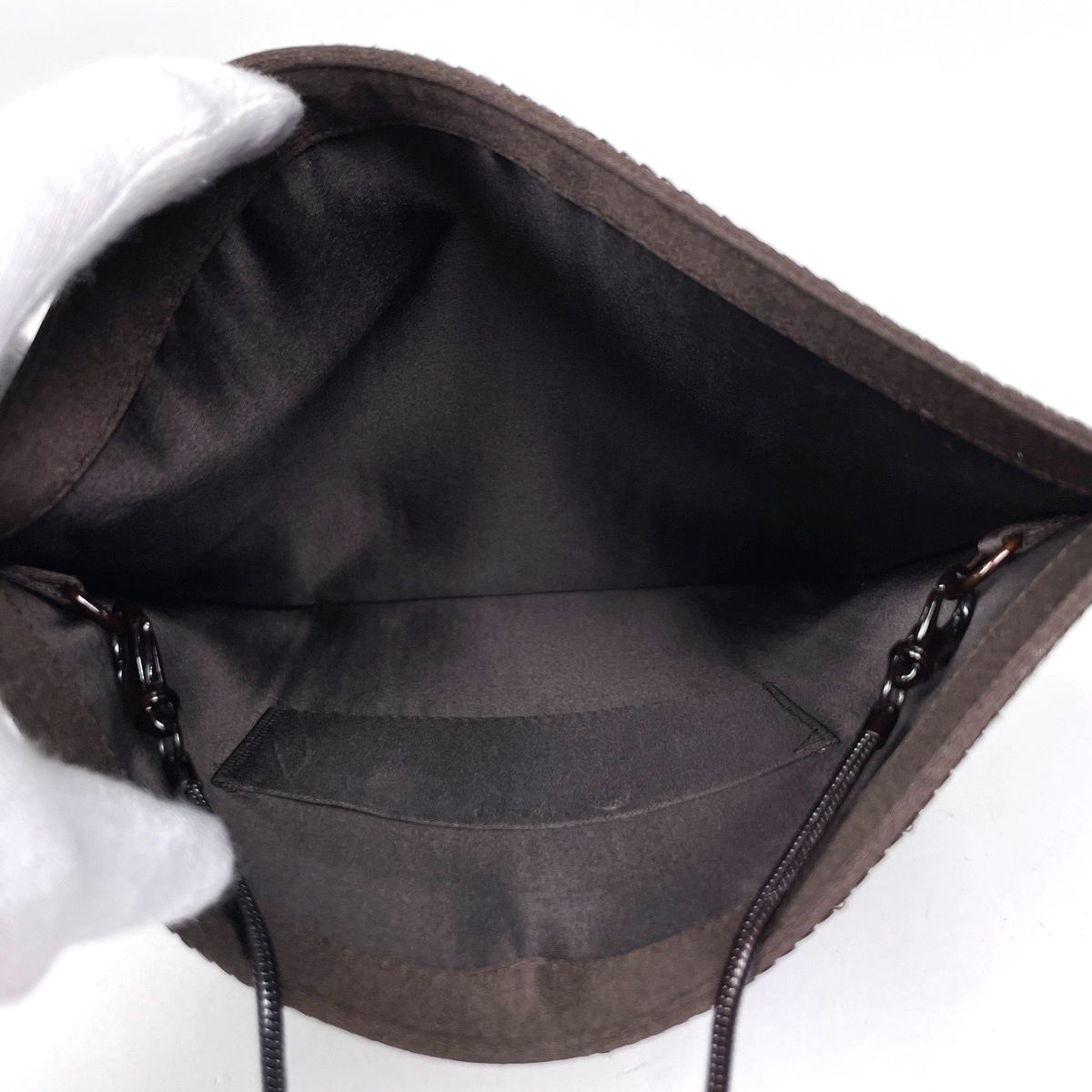 Gucci Mesh Shoulder Bag Party Metal Brown — view 8