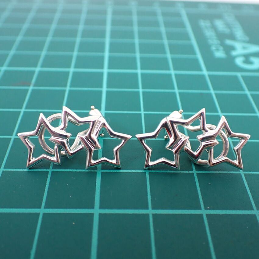 Tiffany & Co 925 Triple Star Earrings — view 8