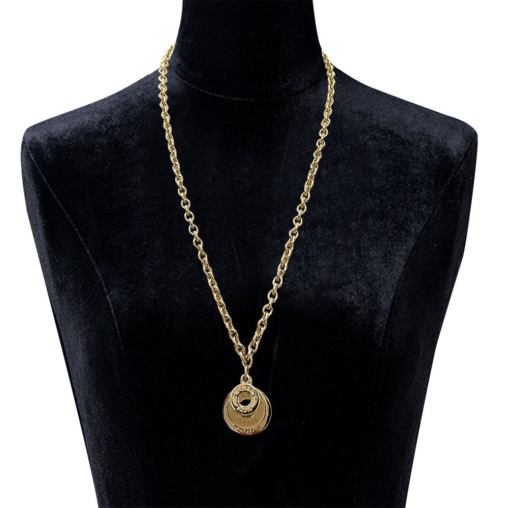 Celine Triple Circle Logo Strand Necklace — view 5