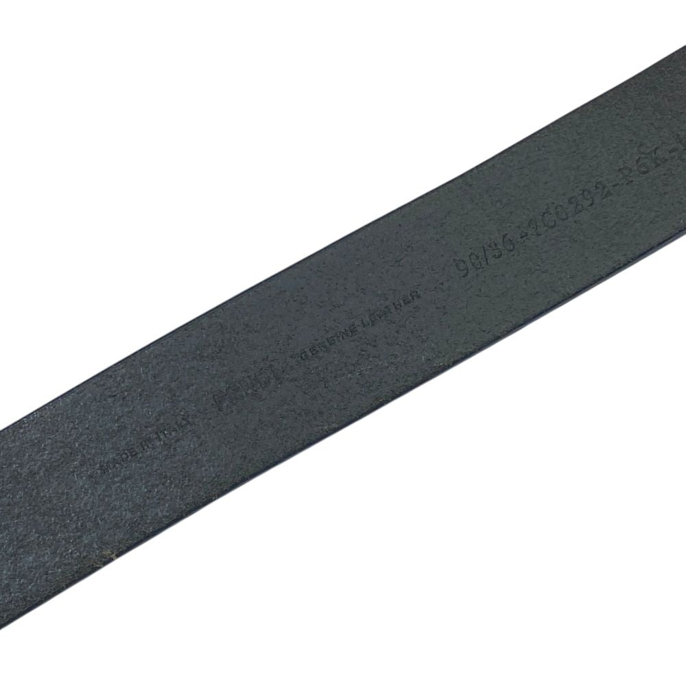 Fendi FF Logo Buckle Belt Leather Gray Practical — view 8