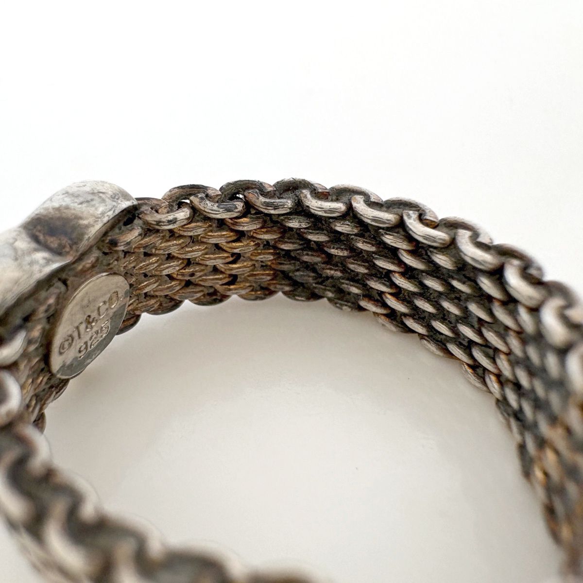 Tiffany & Co Somerset Mesh Heart Ring 925 Sterling Silver — view 4