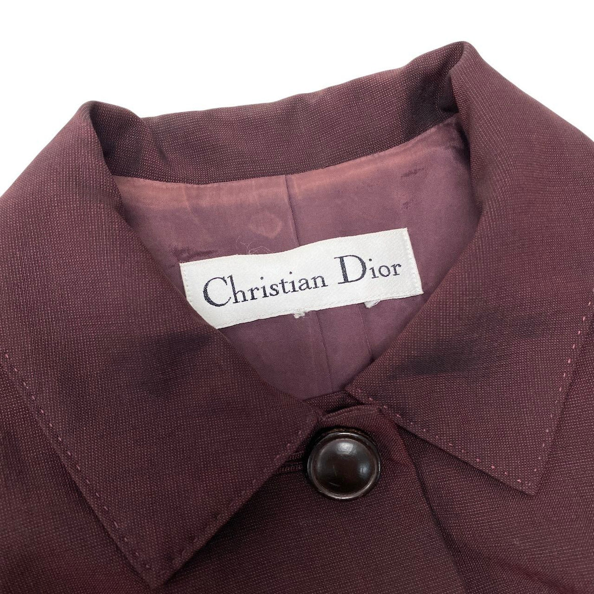 Dior Long Sleeve Shirt Jacket Mohair Blend Wine — view 8