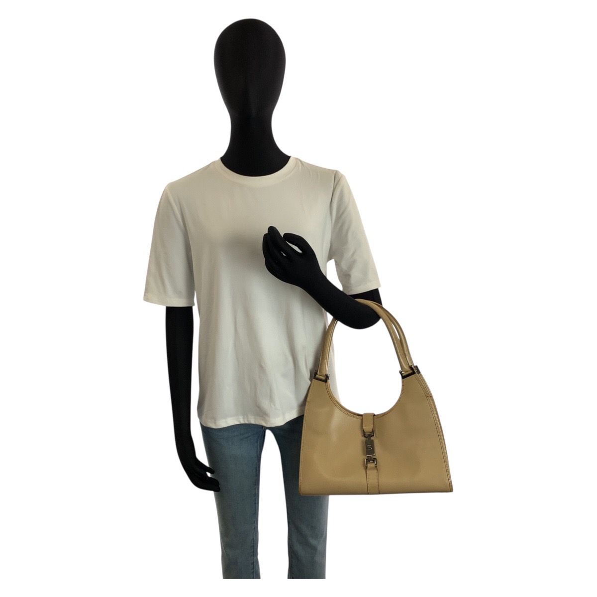 Gucci Jackie Beige Leather 002 Shoulder Bag — view 8
