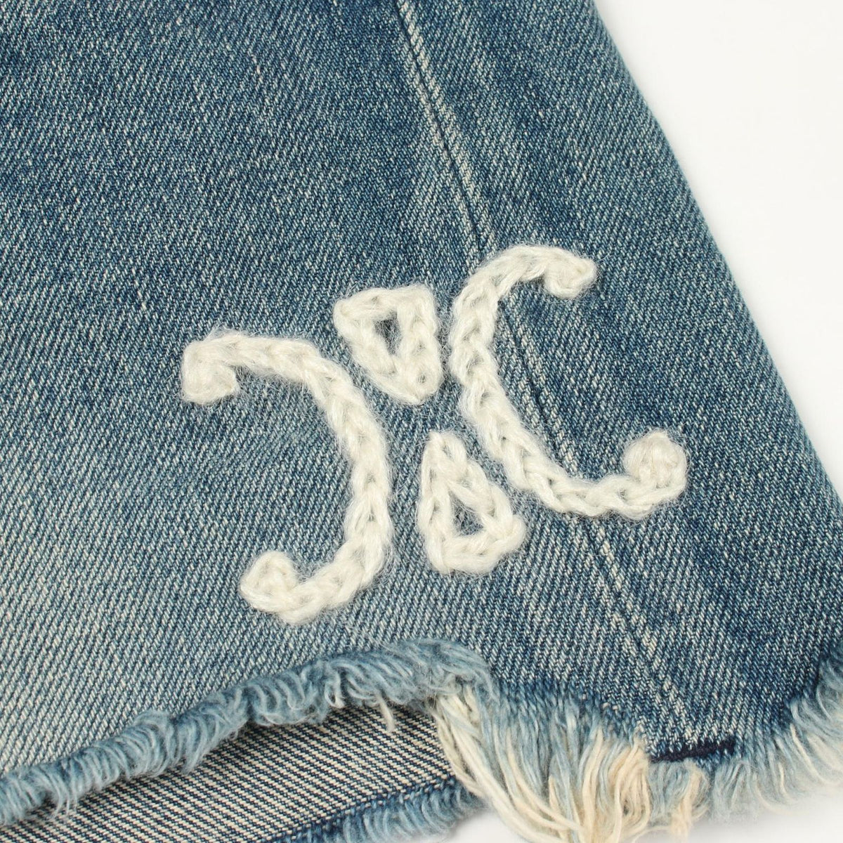 Celine Denim Pants Triomphe Skate Shorts Cotton — view 6
