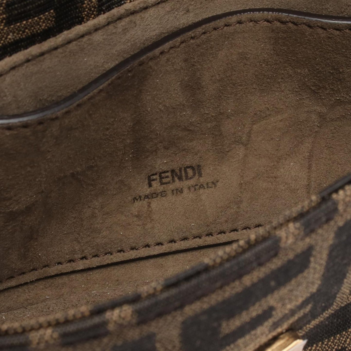 Fendi Shoulder Bag Baguette Smartphone Pouch Zucca 2-Way Canvas Leather — view 4