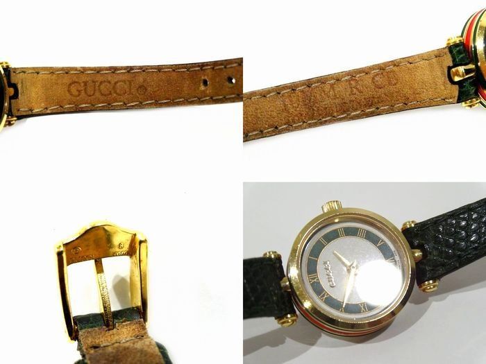 Gucci Watch Antique Quartz Round Dial Sherry Line Leather — view 4
