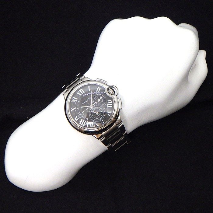 Cartier Watch Ballon Blue XL Roman Index Date Chronograph Small Second Back — view 8