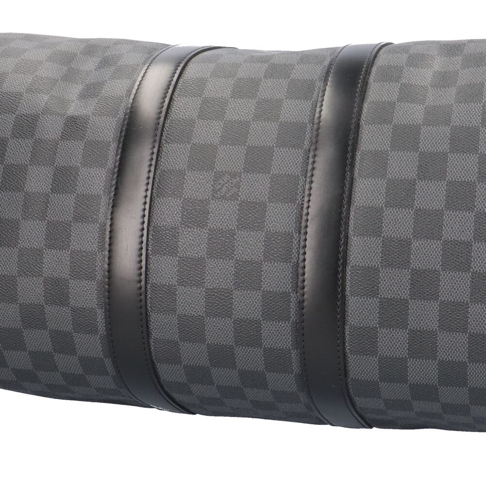 Louis Vuitton Keepall Bandouliere 45 Damier Graphite Boston Bag Canvas Black — view 8