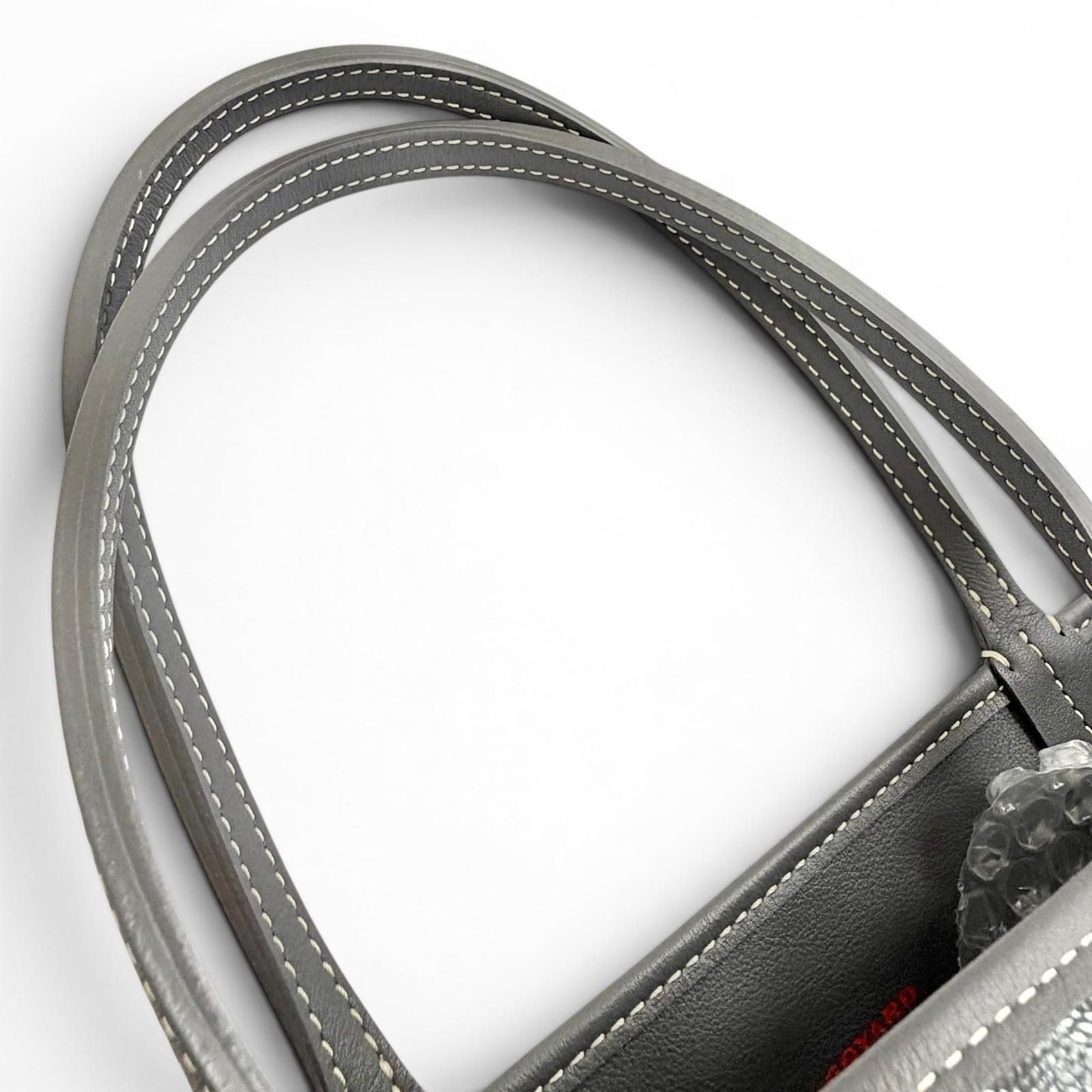 Goyard Anjou PM Tote Bag in Canvas Leather Gray French — view 8