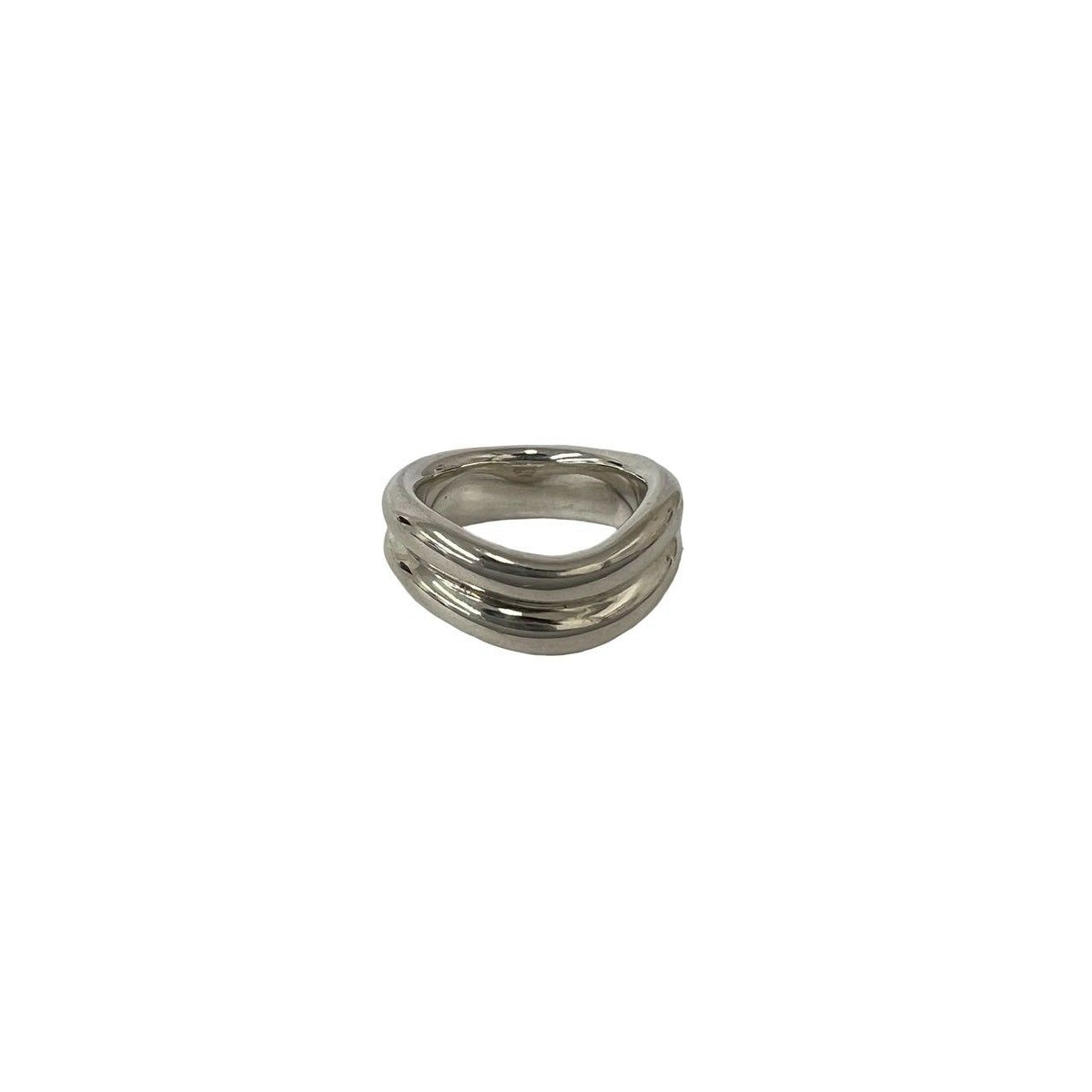 Tiffany & Co Vintage Double Curved Ring 925 Sterling Silver — view 6