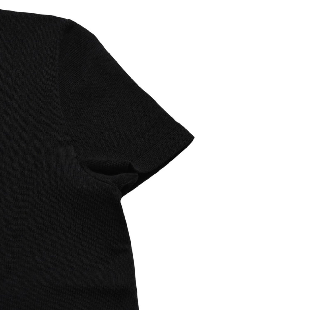 Chanel Knit Short Sleeve Top T-Shirt CC Logo Cotton Black Sweater — view 8